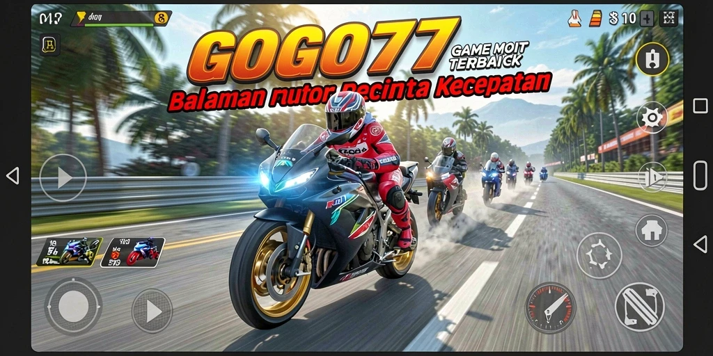 Screenshot GOGO77 menampilkan balapan yang seru dan grafis menakjubkan.