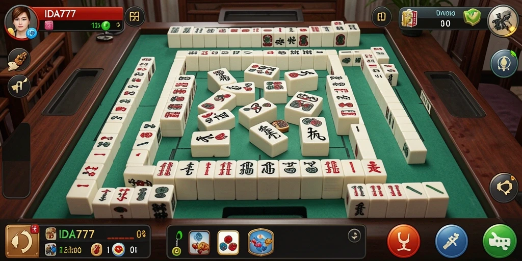 Screenshot gameplay IDA777 menampilkan pengalaman bermain Mahjong yang seru dan menarik.