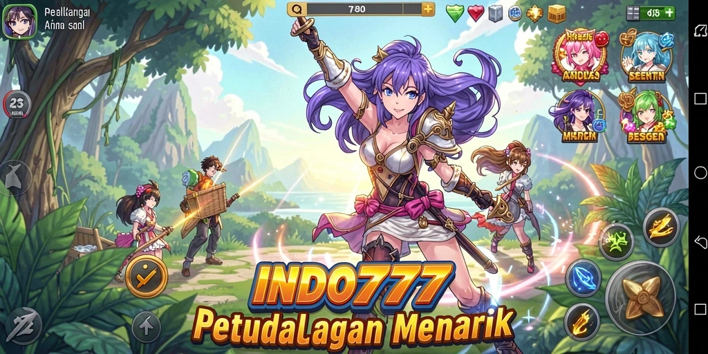 Tampilan screenshot INDO777 yang menunjukkan aksi pertarungan karakter Anime.