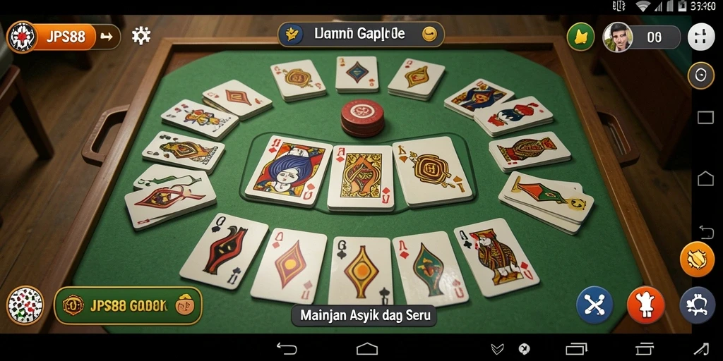 Gameplay seru Gaple di JPS88 dengan teman-teman.