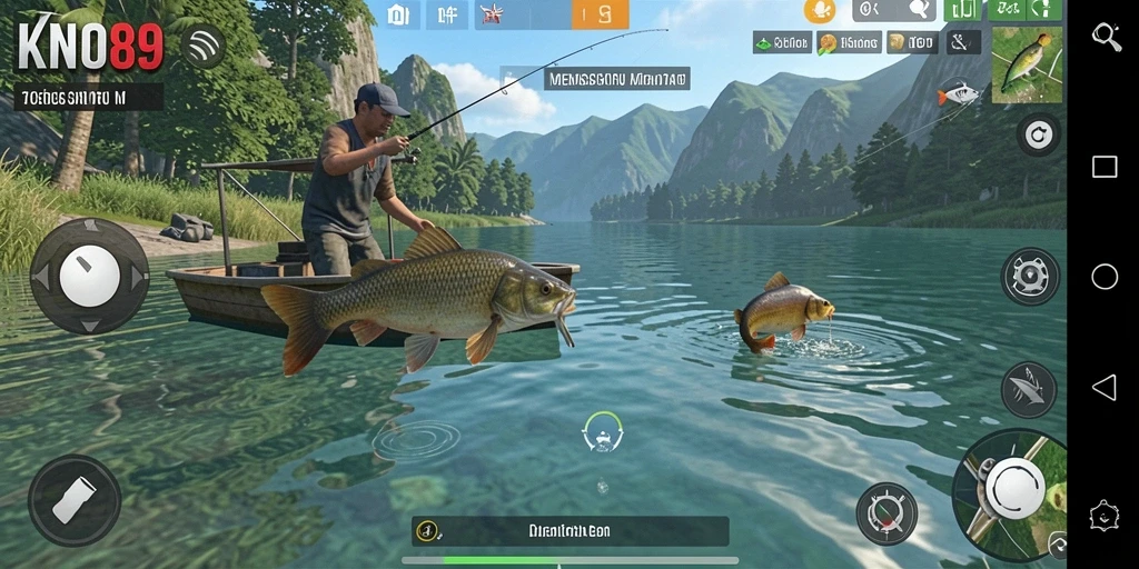 Gameplay seru KNO89 menampilkan aksi memancing yang mendebarkan.