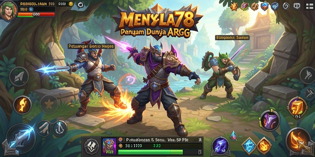 Tampilan gameplay menakjubkan dari MENYALA78 dalam pertarungan ARPG.