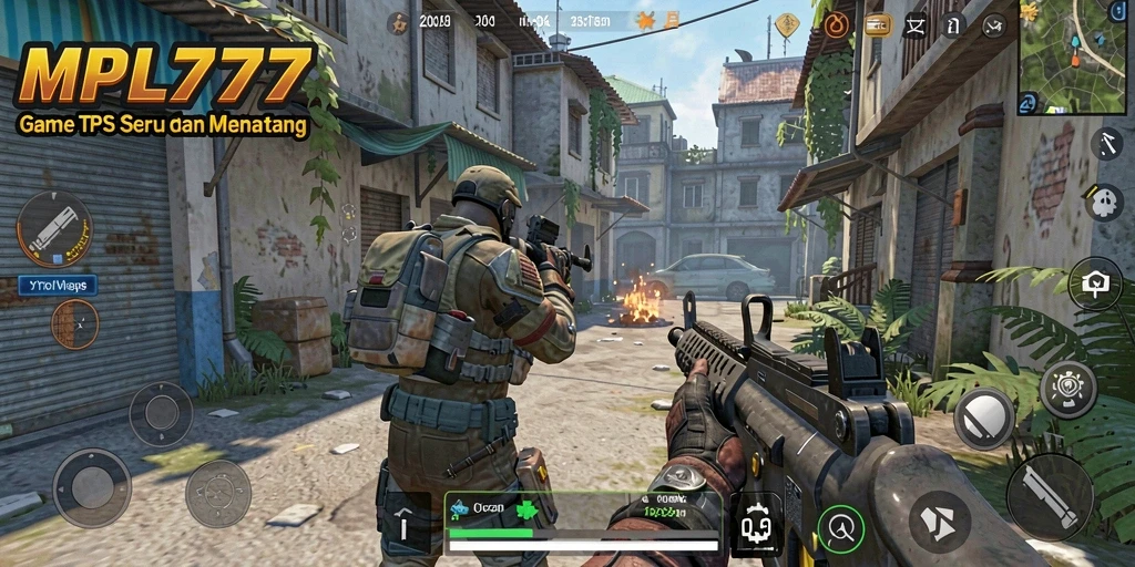 Tampilan gameplay seru dalam MPL777 dengan aksi TPS yang mendebarkan.