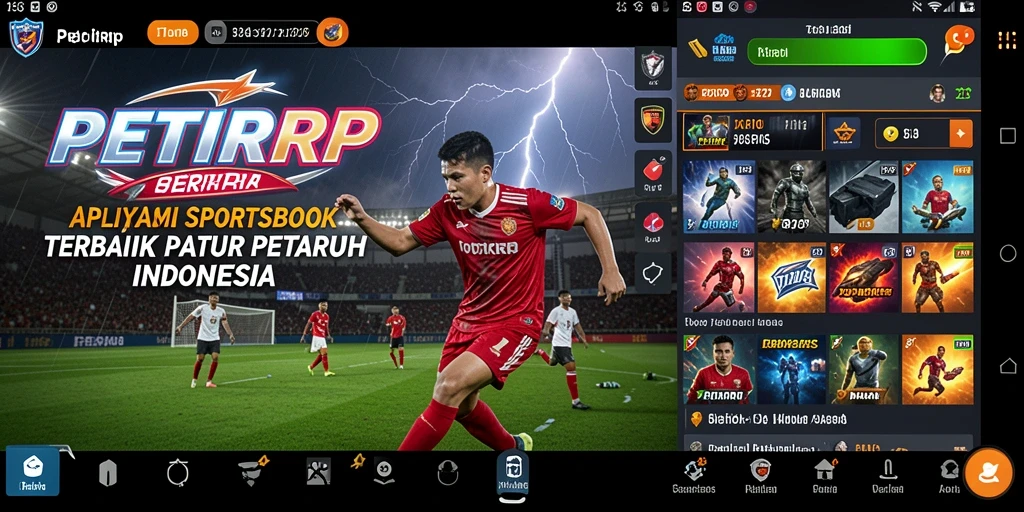 Tampilan menarik dari gameplay PETIRRP yang menampilkan taruhan olahraga.