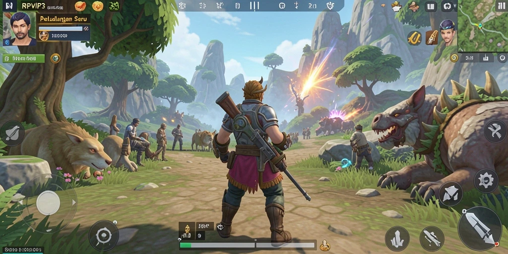 Gameplay RPVIP3 yang penuh petualangan dan eksplorasi.