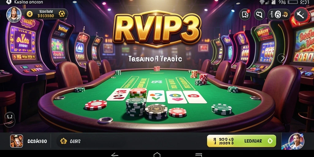 Tampilan gameplay seru RVIP3 dengan berbagai pilihan permainan Kasino.
