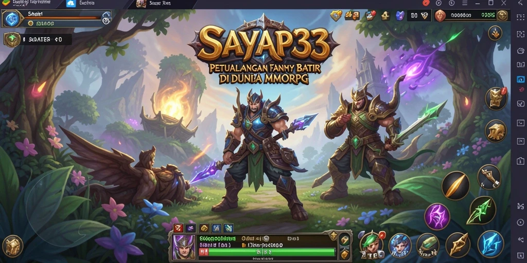 Tampilan gameplay epic di dunia fantasi SAYAP33.