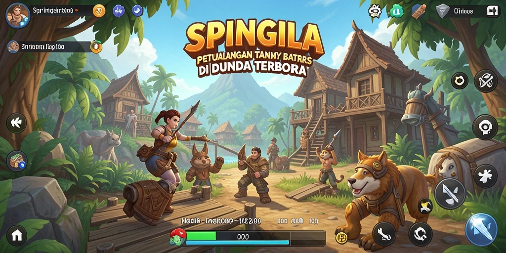 Gameplay menarik dalam dunia terbuka SPINGILA.