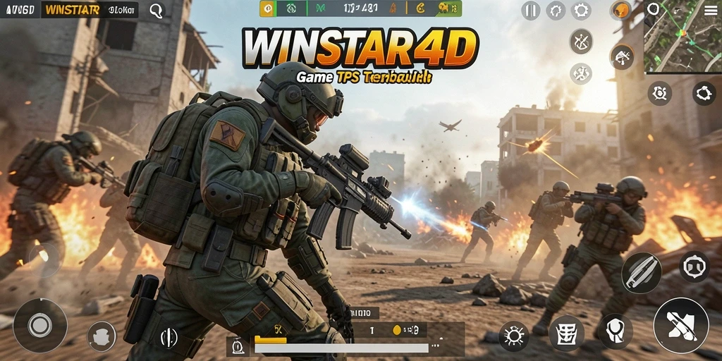 Gameplay seru di WINSTAR4D dengan pertempuran intens.